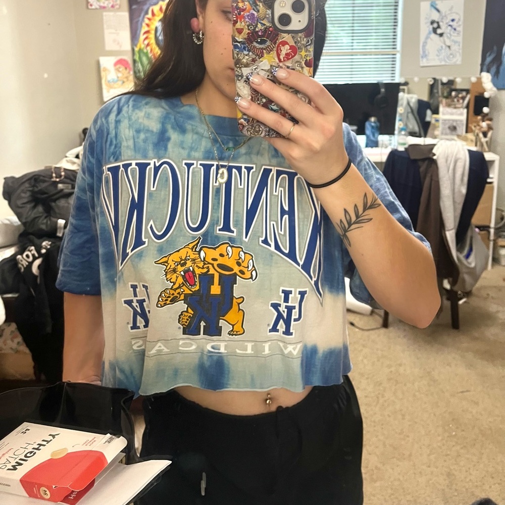 Tultex Blue and White Kentucky Wildcats Tee